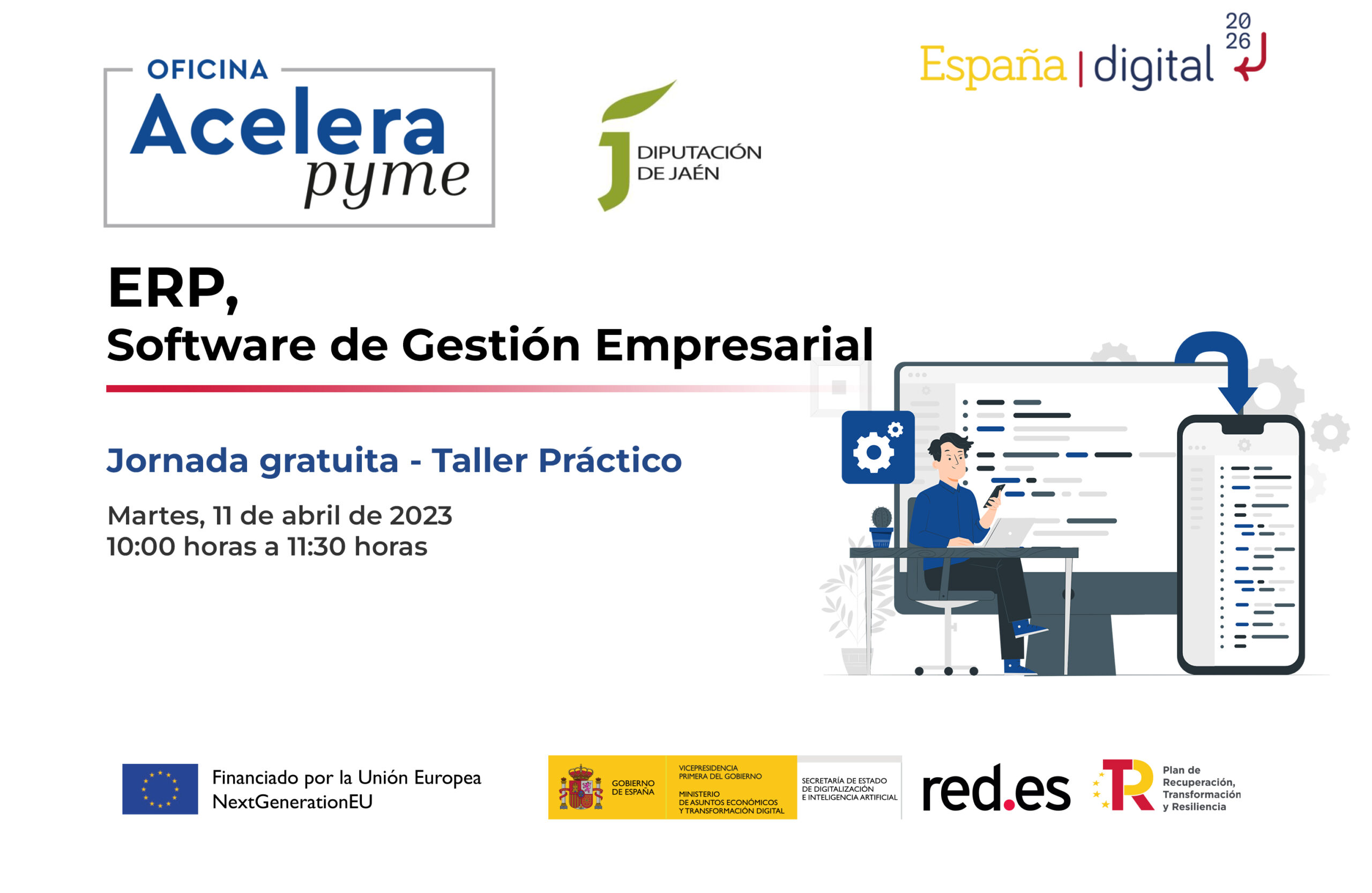 Cartel Taller práctico ERP